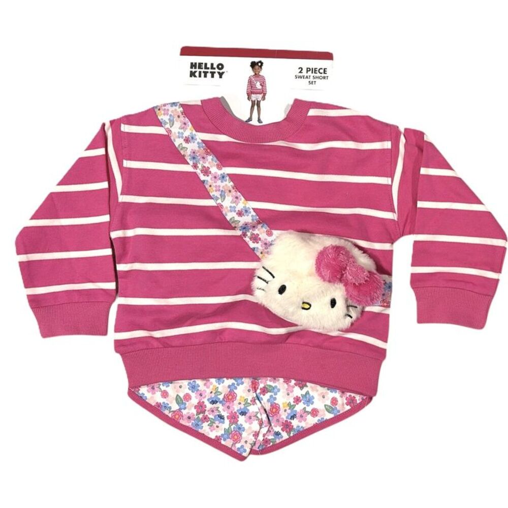 Hello Kitty - HIS International Toddler Girls Character Sweatshirt & Sweat Short